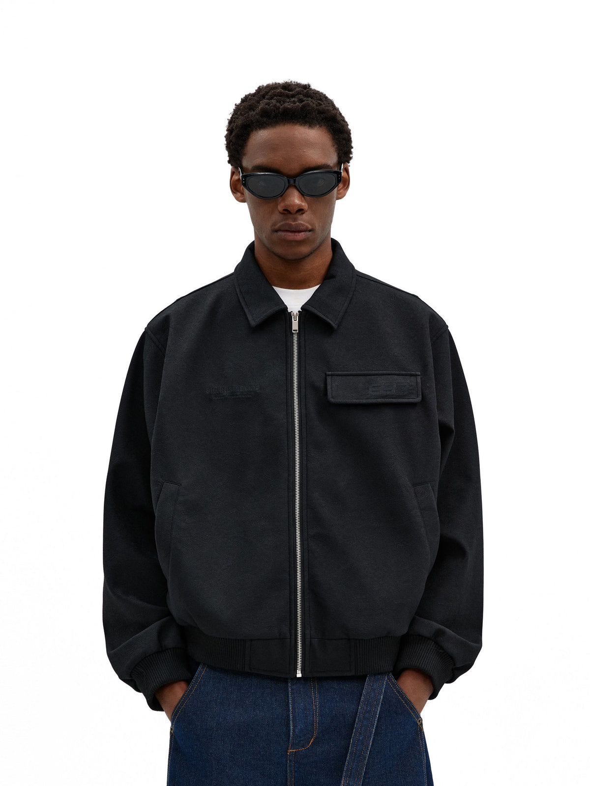FPA Textured Sports Jacket - American Retro Streetwear Unisex Loose Short Fall Motorcycle Jacket
