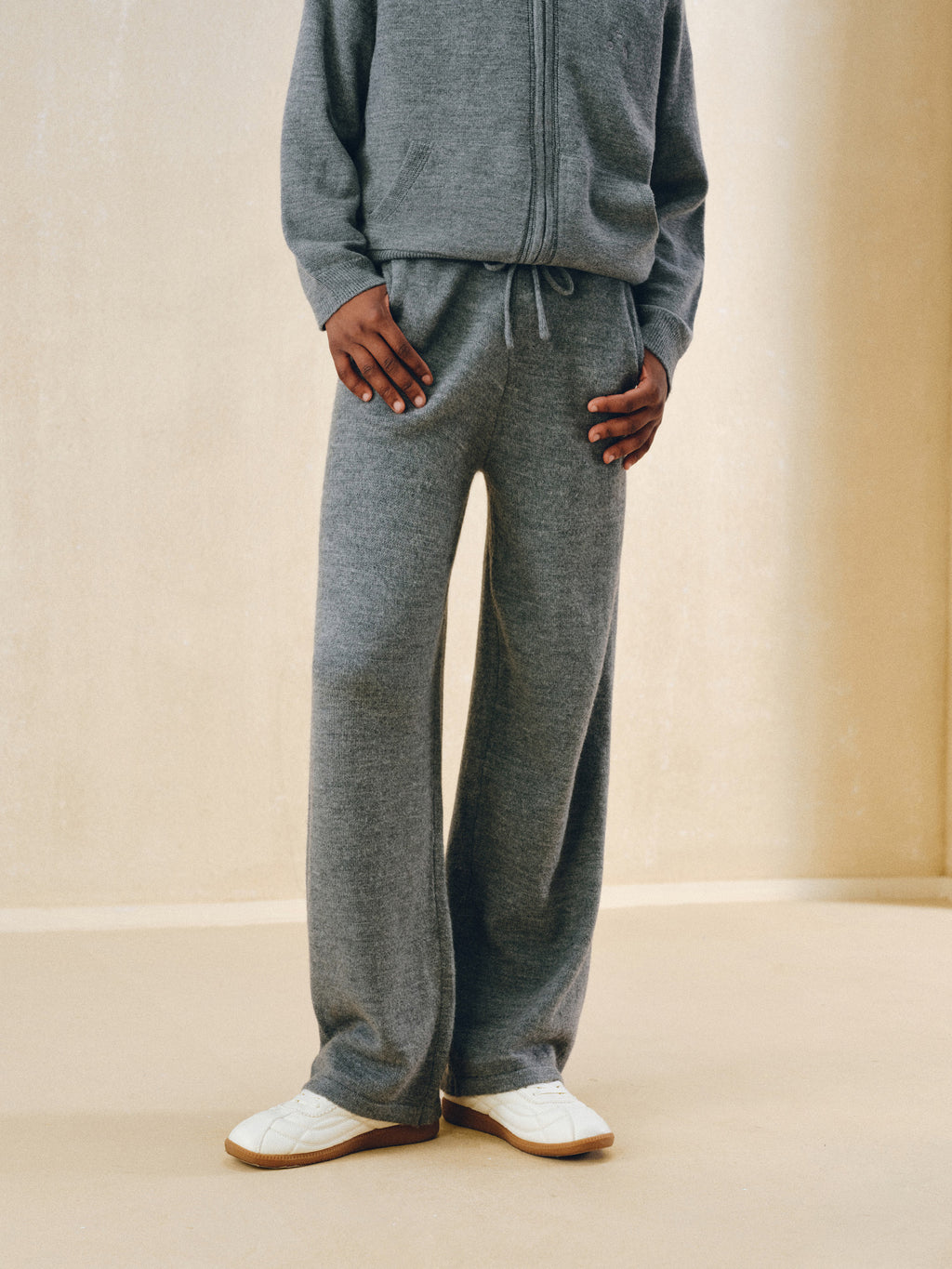 FPA Merino Wool Anti-Pilling Knit Casual Trousers Autumn/Winter Retro Track Suit Straight-Leg Knit Pants