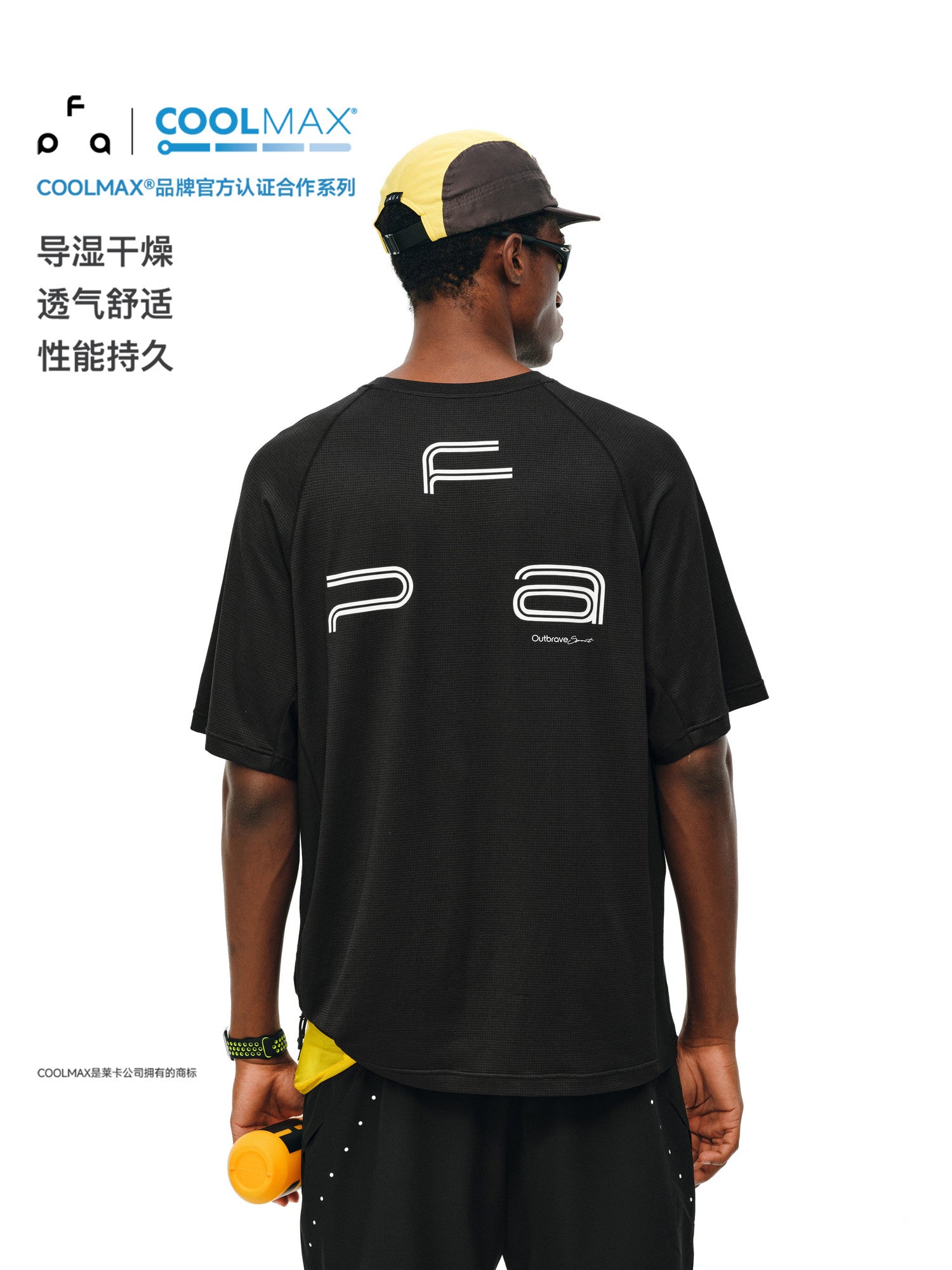 FPA COOLMAX Short-Sleeve T-Shirt with Triangle Logo - Summer Crew Neck Casual Outdoor Breathable Cool-Touch Tee for Men and Women