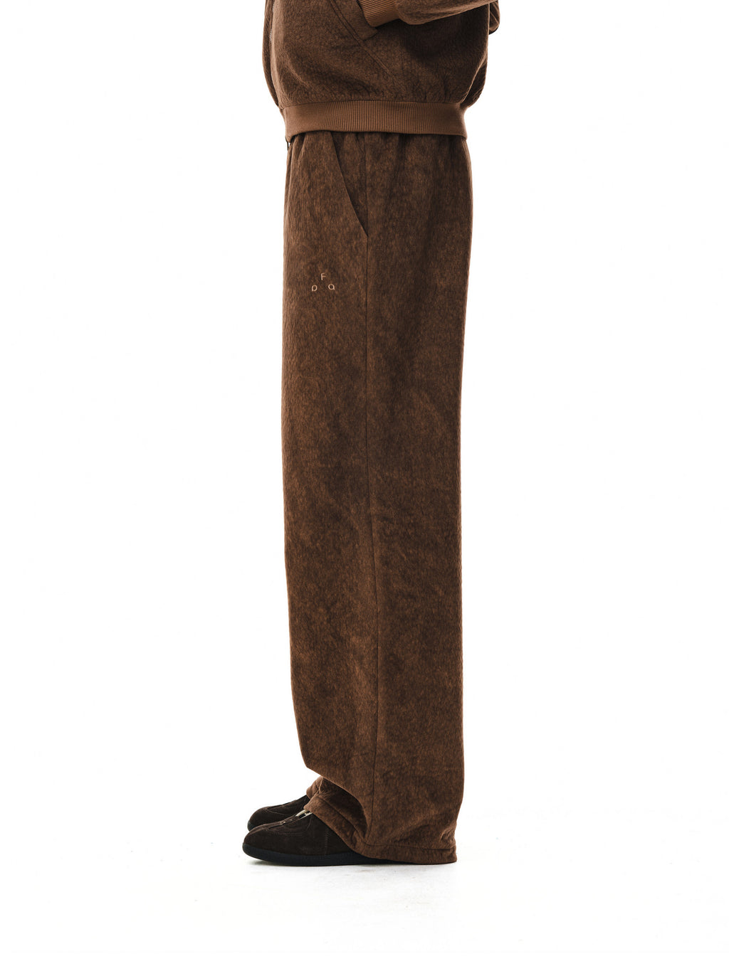 FPA Textured Drape Straight-Leg Pants with Soft Fleece Feel