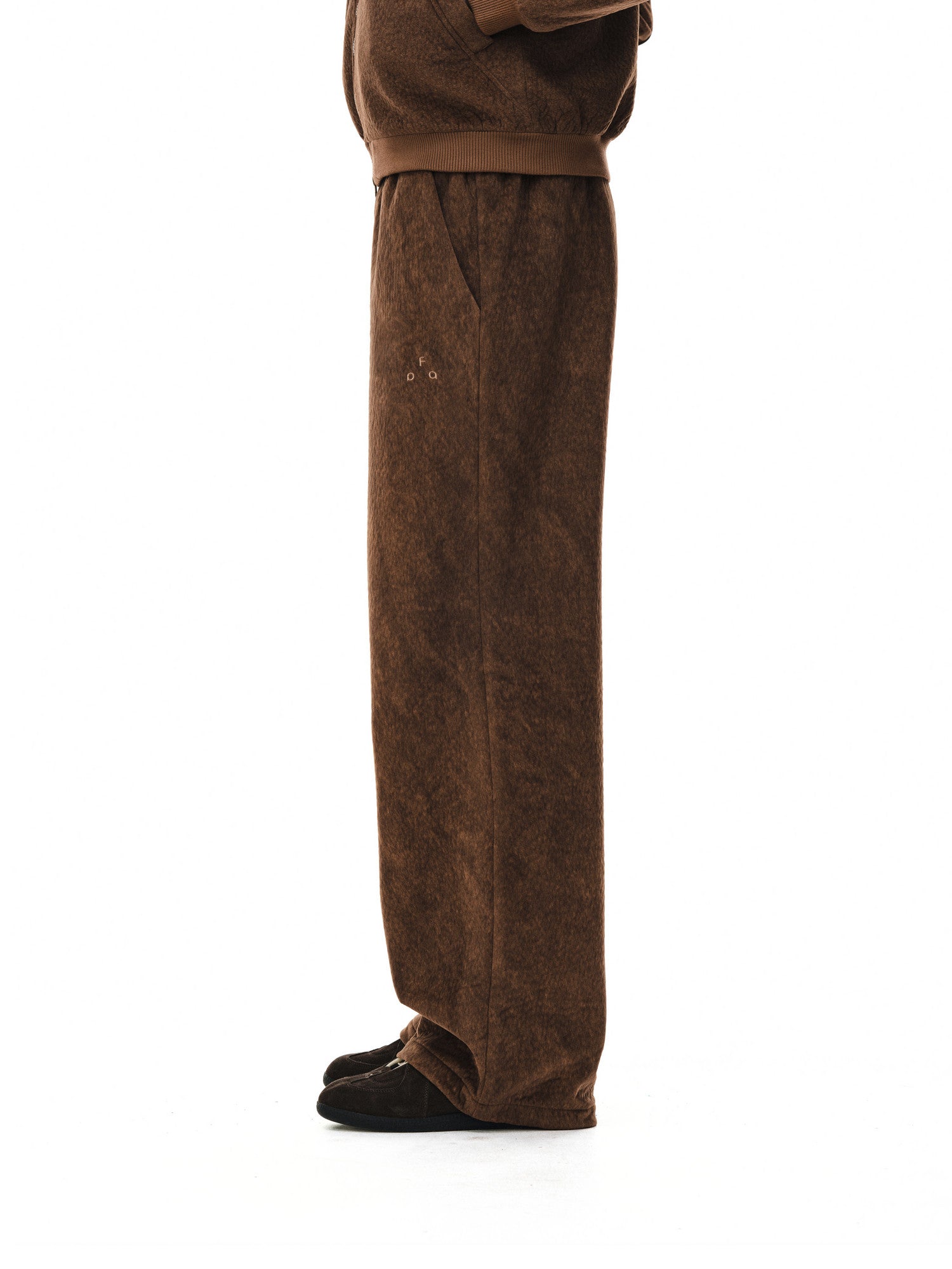 FPA Textured Drape Straight-Leg Pants with Soft Fleece Feel