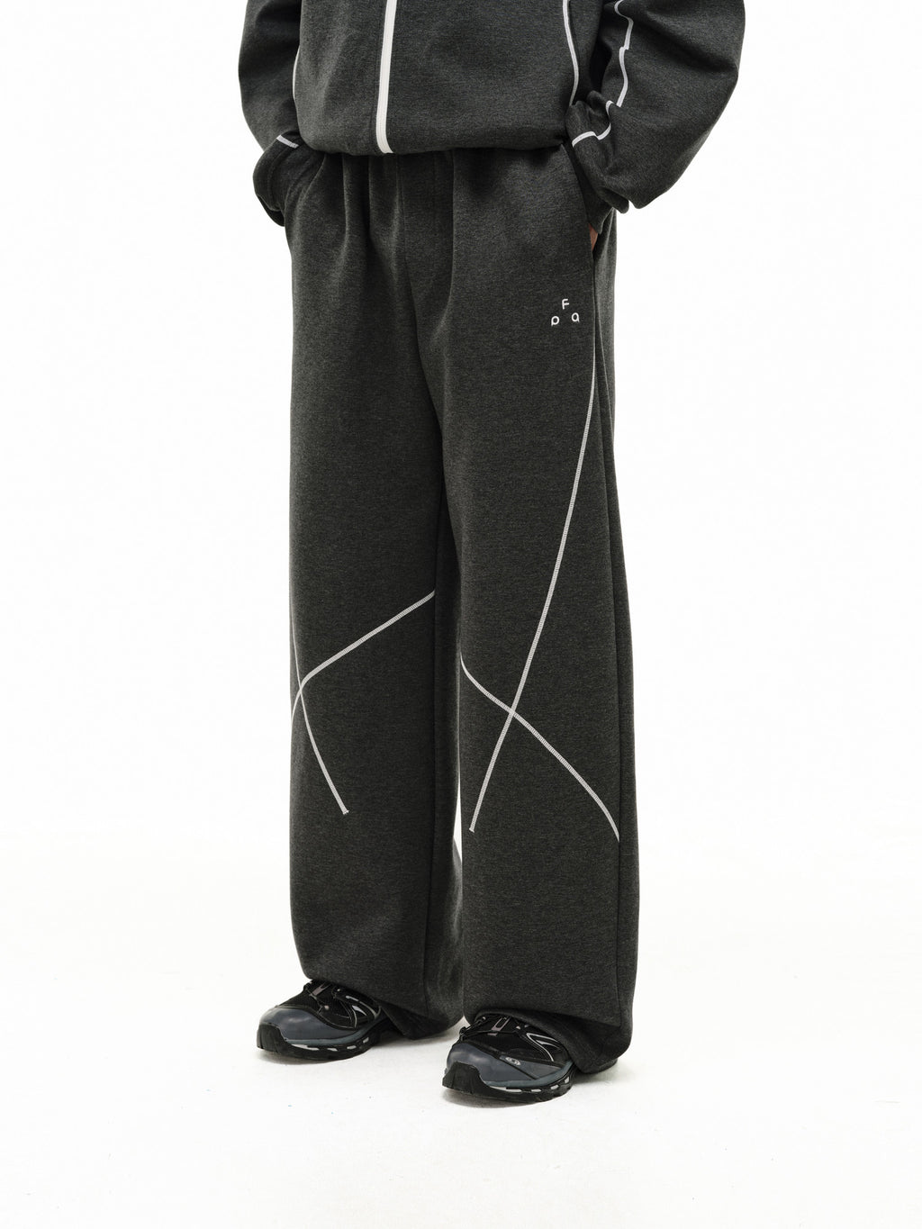 FPA Sport Air Layer Curved Sweatpants - Spring Loose Straight Wide-Leg Unisex Casual Long Pants for Men