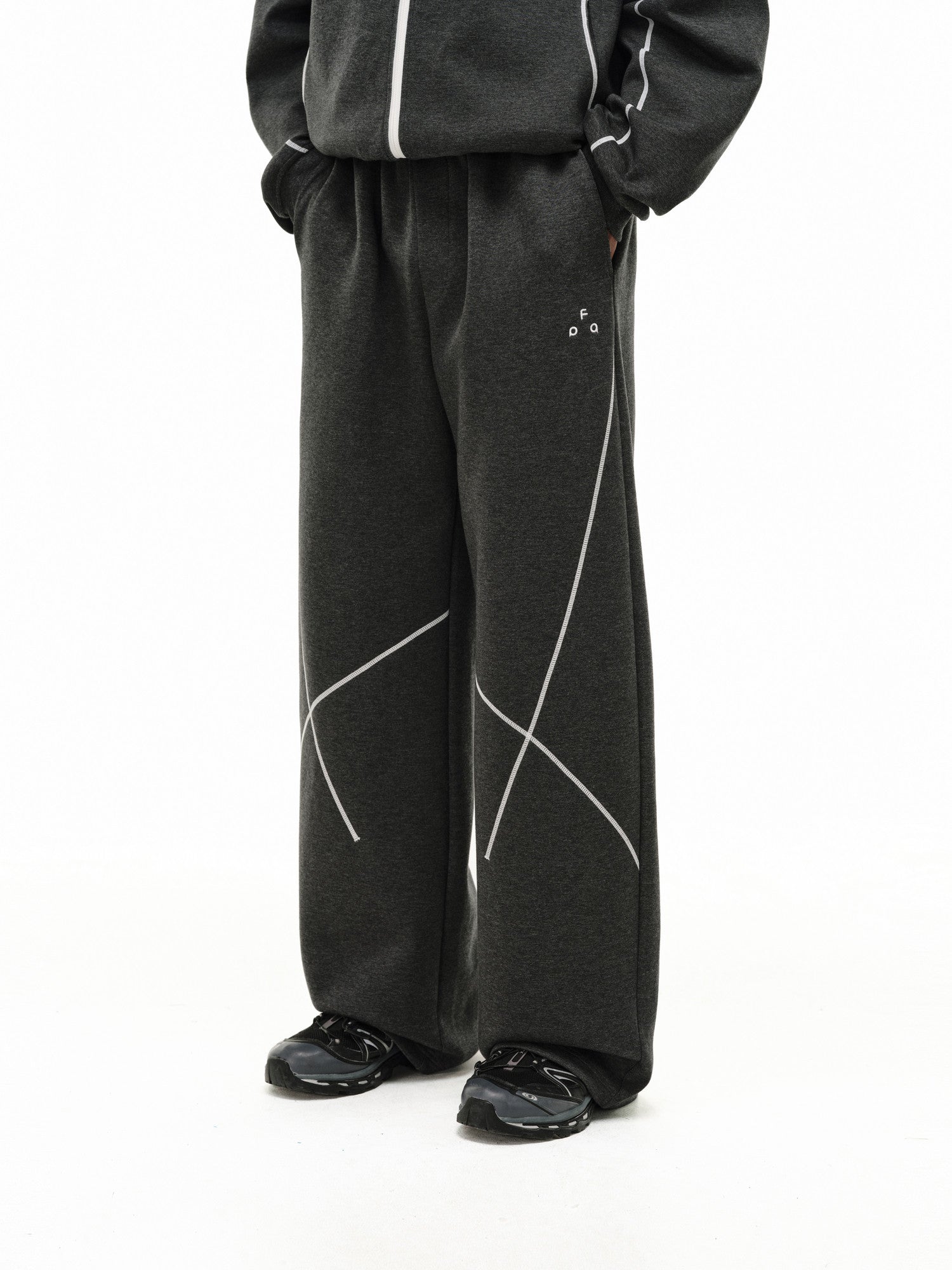 FPA Sport Air Layer Curved Sweatpants - Spring Loose Straight Wide-Leg Unisex Casual Long Pants for Men
