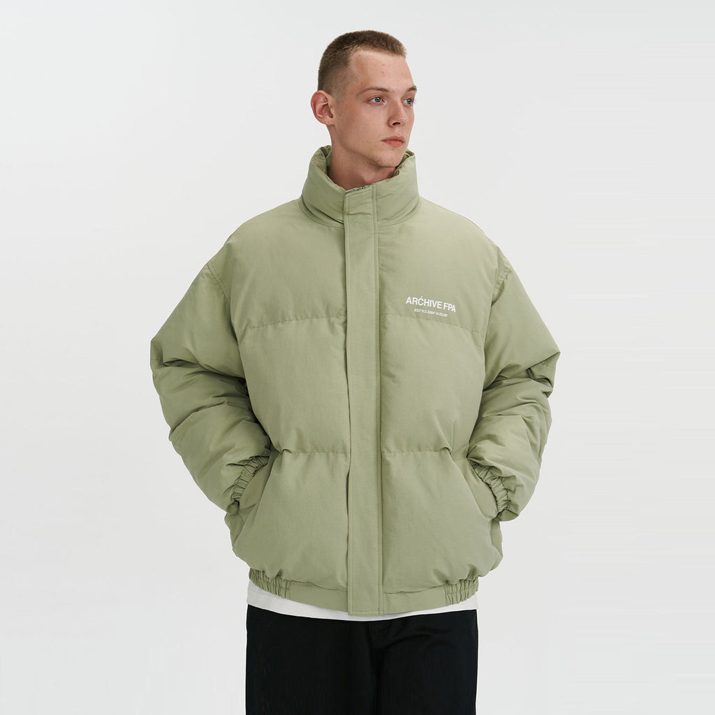 FPA Winter Thickened Stand Collar Cotton Jacket, Chinese Streetwear Premium Couple Style Puffer Cotton Coat for Men