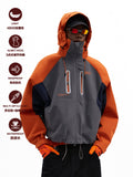 FPA Color-Block Outdoor Windbreaker Jacket - Waterproof & Windproof, Cocoon Fit, Three-Proof, for Hiking and Mountaineering