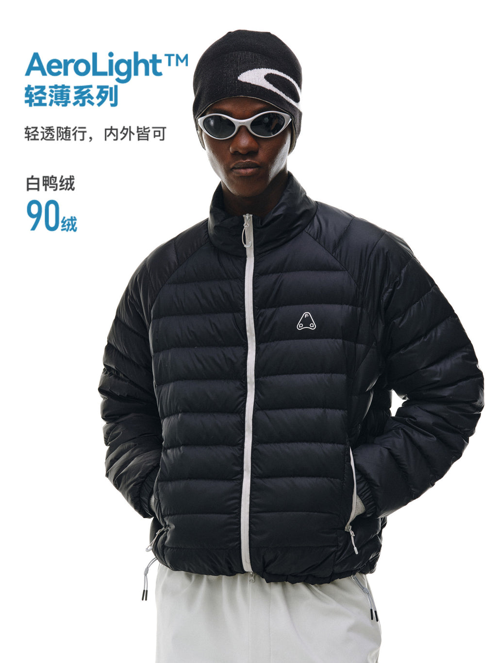 FPA Color-Block Lightweight Down Jacket for Couples, 90% White Duck Down, Outdoor Sports, Autumn/Winter