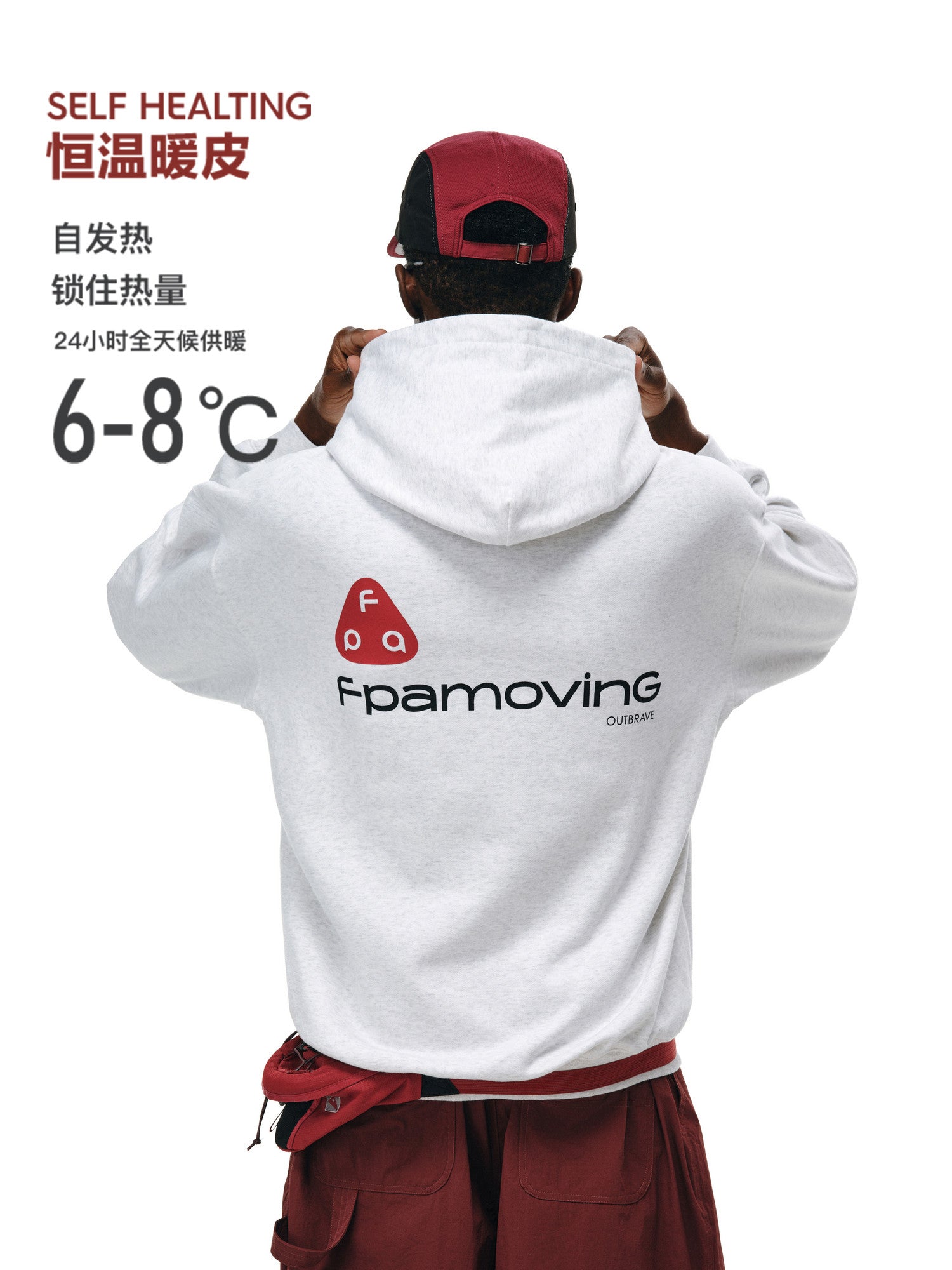 FPA Warm Fleece Crew Neck Hooded Sweatshirt
