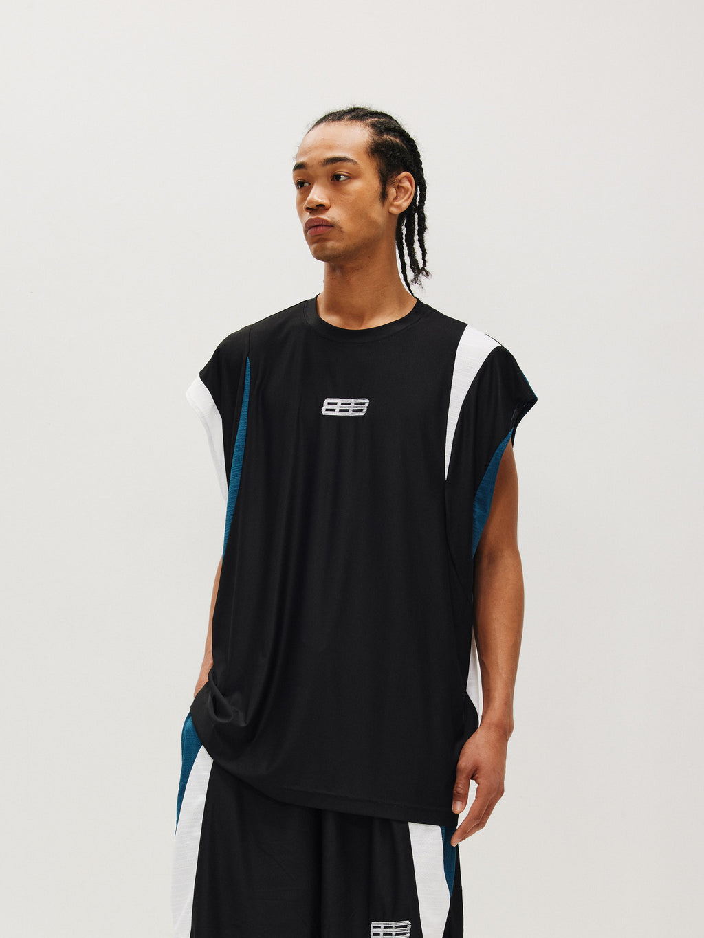 FPA Cooling Quick-Dry Paneled Sports Vest - Chinese Street Style Summer Loose Round Neck Sleeveless Tank Top for Men