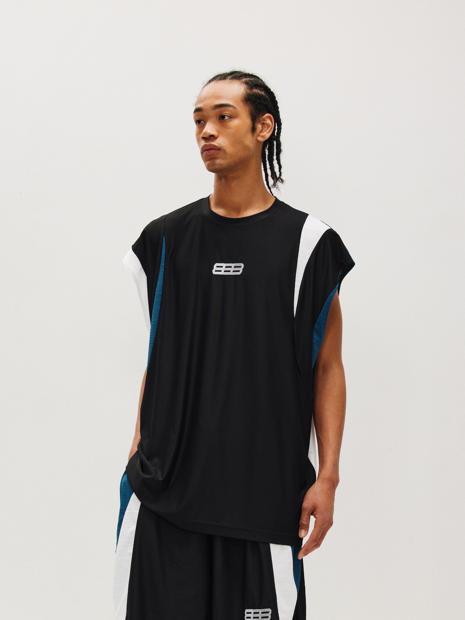 FPA Cooling Quick-Dry Paneled Sports Vest - Chinese Street Style Summer Loose Round Neck Sleeveless Tank Top for Men