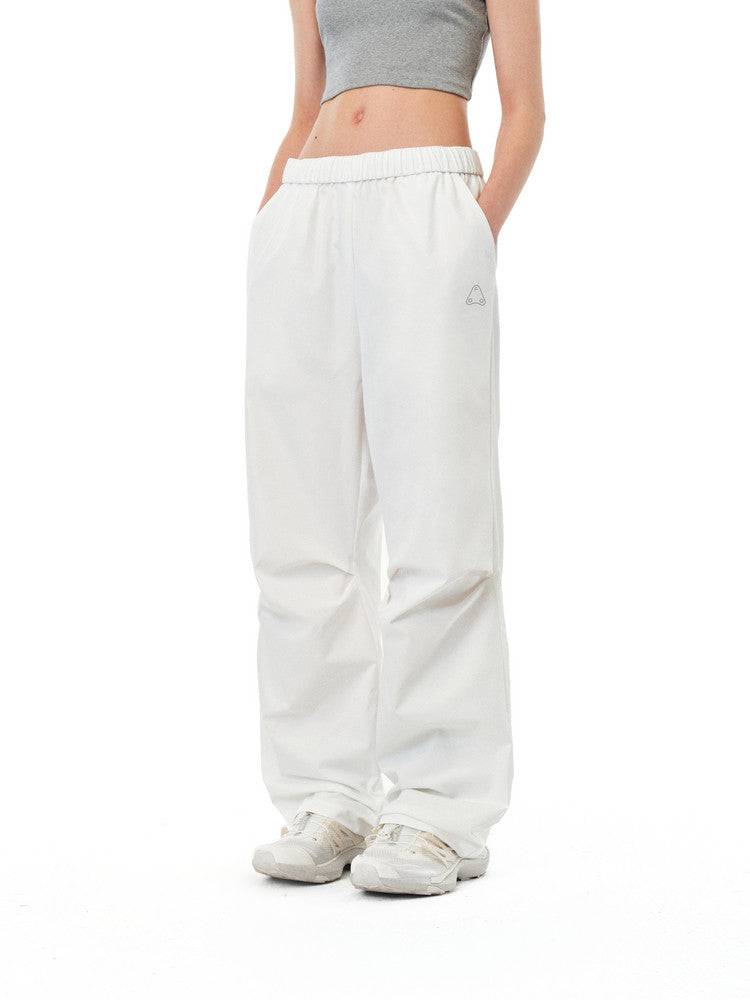 FPA Outdoor Three-Proof Adjustable Length Paratrooper Pants, National Trend Summer Design Loose Sports White Casual Pants