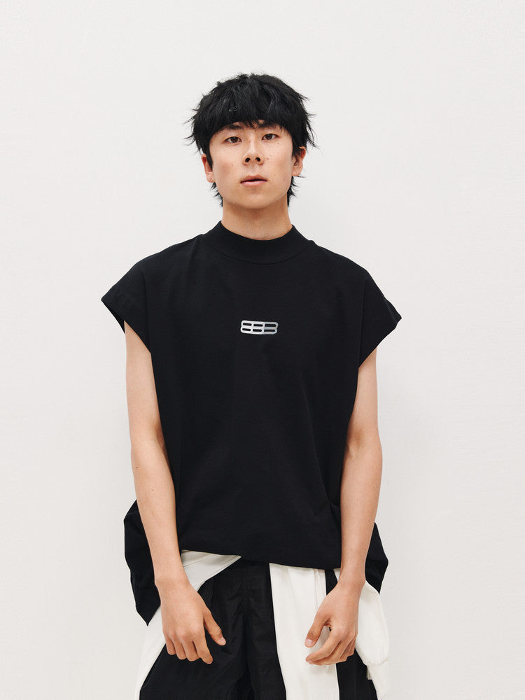 FPA High Neck Sports Tank Top - Chinese Streetwear Trend Summer Pure Cotton Basketball Outerwear Sleeveless T-Shirt for Men