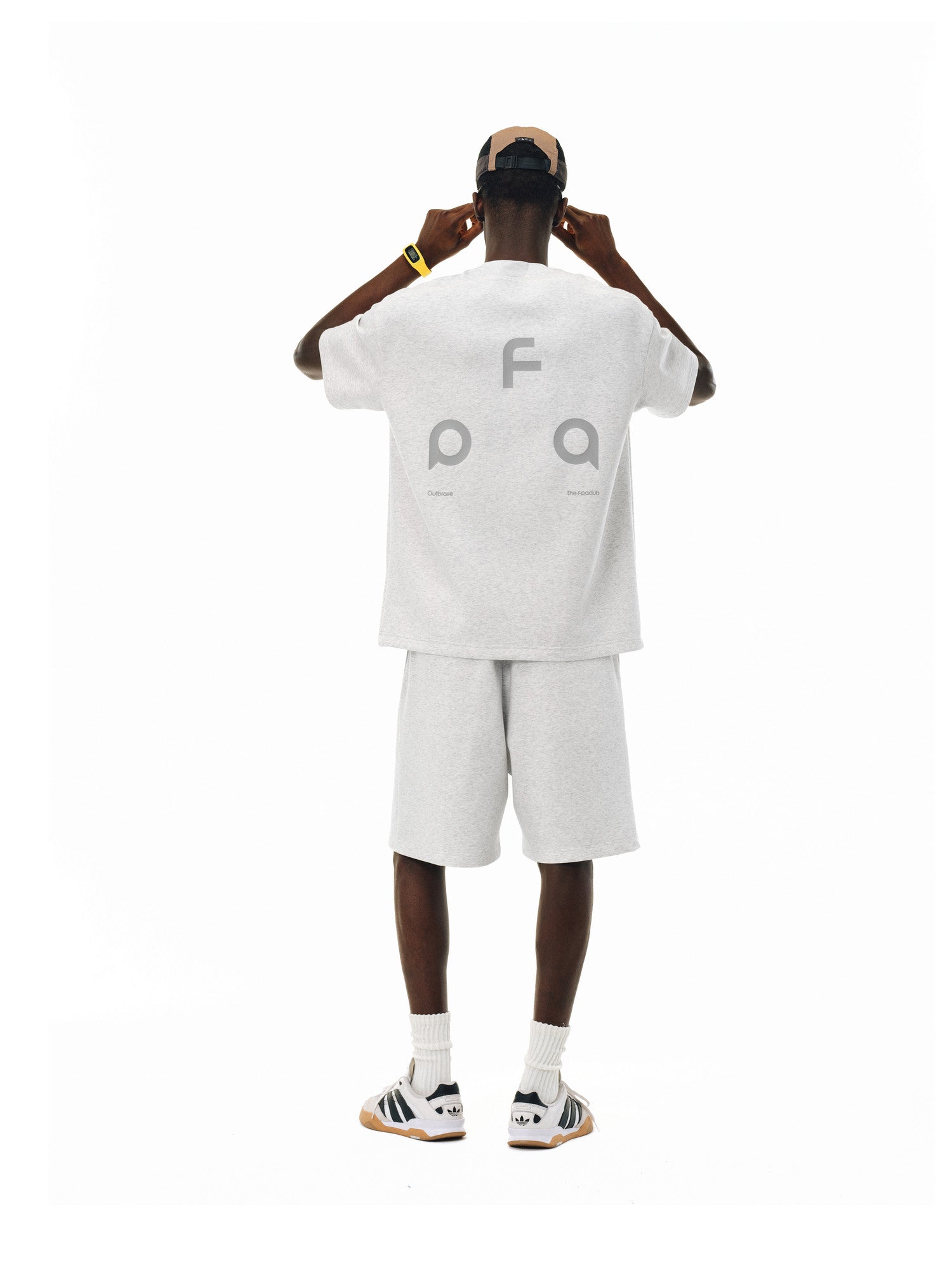 FPA Double-Layer Air Layer Anti-Pilling Cool-Touch Special Yarn Logo Short Sleeve Unisex Loose Summer T-Shirt