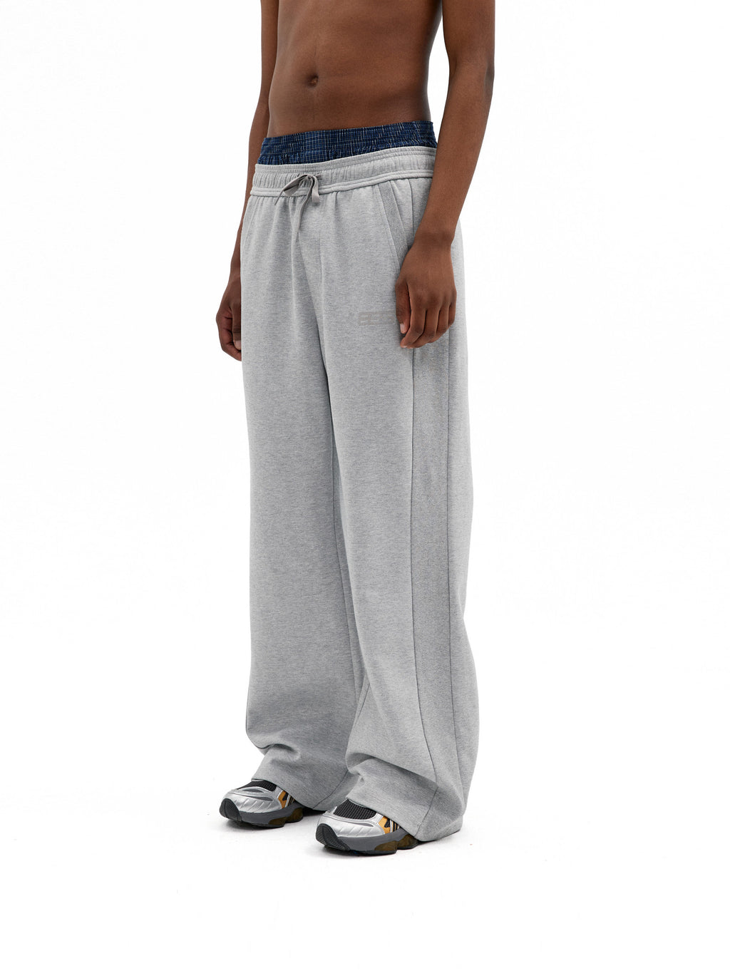 FPA Thread-Spliced Air-Layer Sweatpants for Spring/Autumn Drawstring Loose Straight-Leg Streetwear Sports Casual Long Pants