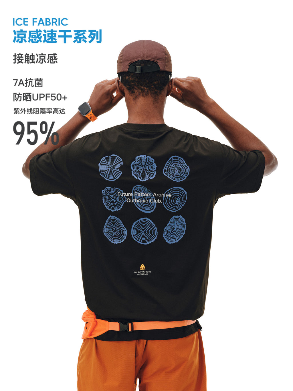FPA Moisture-Wicking Quick-Dry Antibacterial Cool-Touch Digital Print Short Sleeve Summer Crew Neck Couple Outdoor Sports T-Shirt