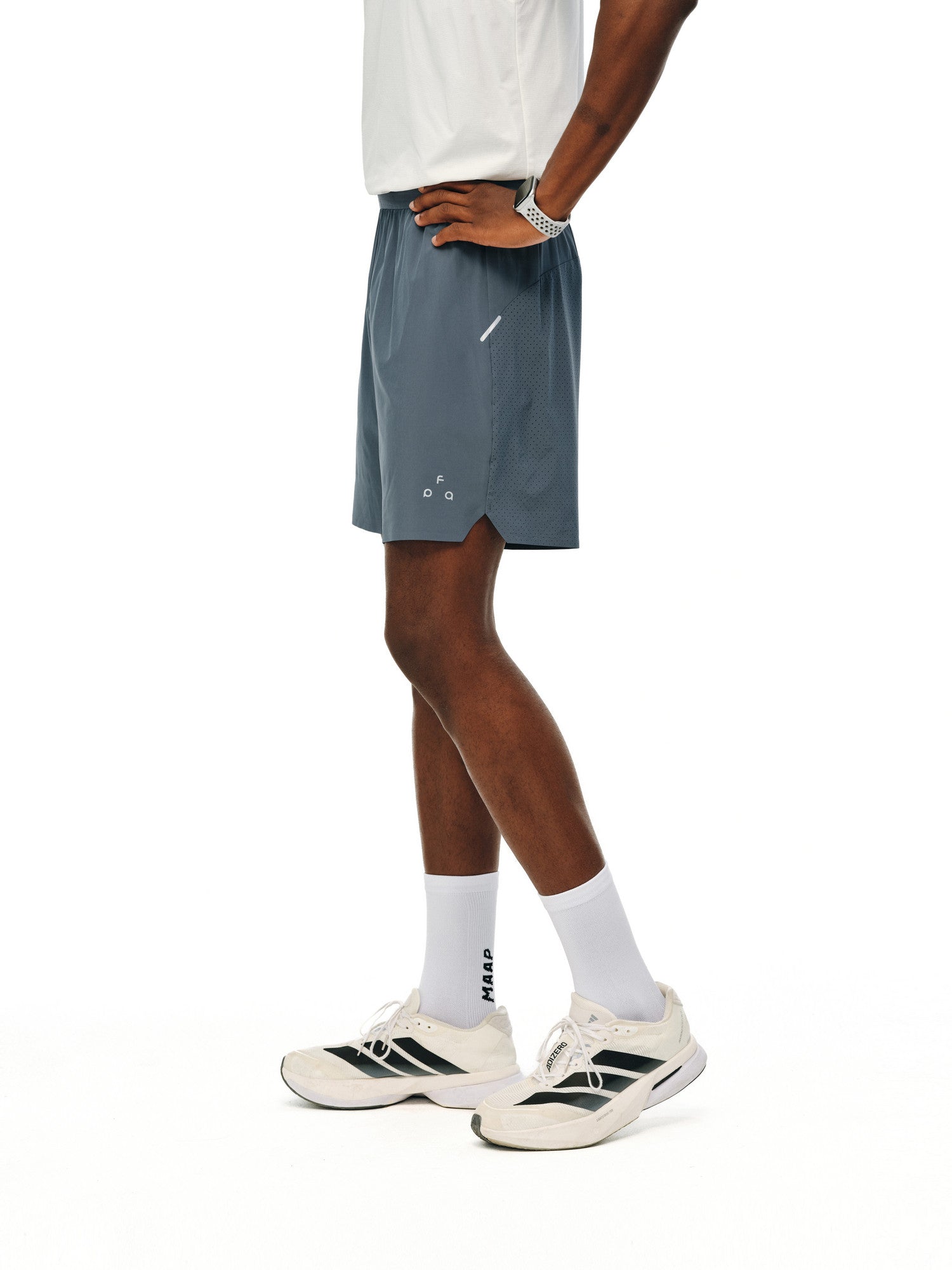 FPA Seam-Sealed Perforated Athletic Shorts for Outdoor Fitness, Basic Logo, Lightweight Unisex Summer Running Casual Pants for Men