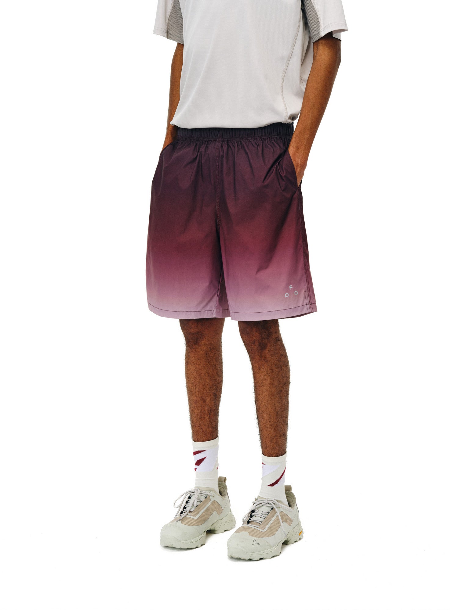 FPA Men's Bright Gradient Five-Point Beach Shorts, Summer Lightweight Loose Casual Mid-Length Shorts
