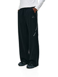 FPA Checkered Texture Casual Straight-Leg Pants – Contrast Color Athletic Outdoor Basic Logo Unisex Long Pants for Men