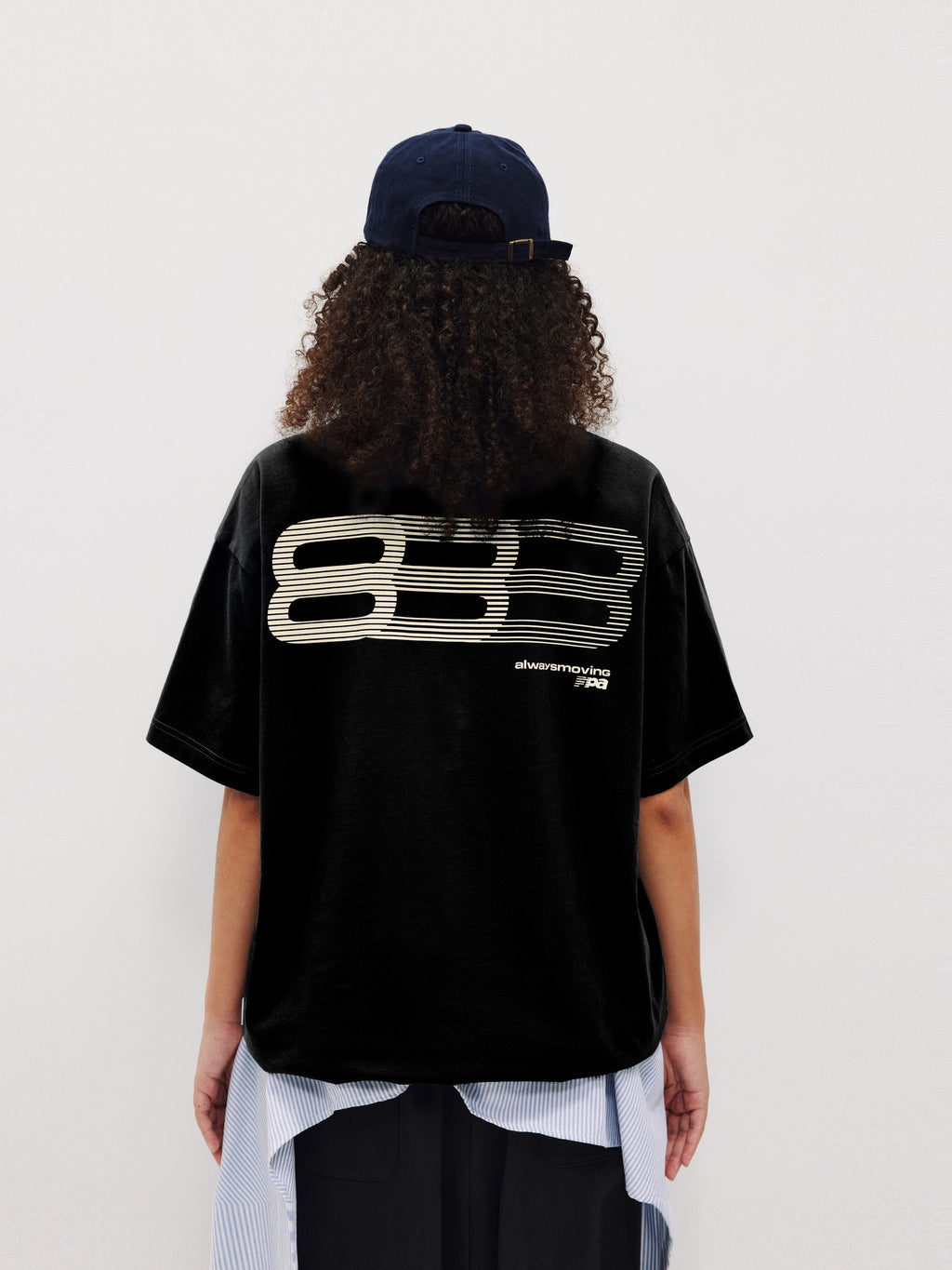 FPA Gradient Track Graphic Short Sleeve T-Shirt - Chinese Streetwear Summer Crew Neck Loose Fit Pure Cotton Couple Unisex Tee for Men