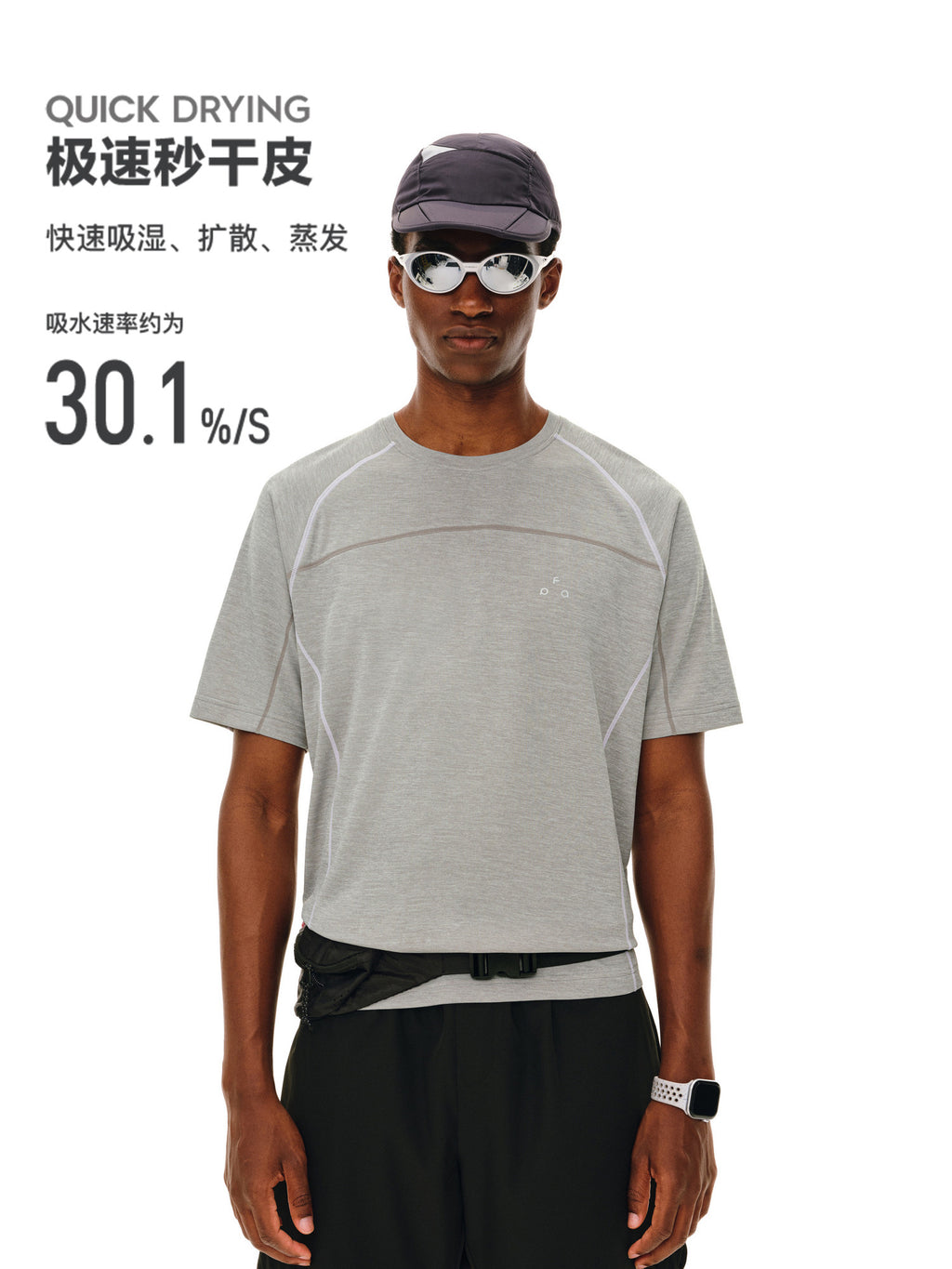 FPA Color-Block Quick-Dry Yarn Knit Sports Short Sleeve Casual Crew Neck Summer Half Sleeve T-Shirt for Men and Women
