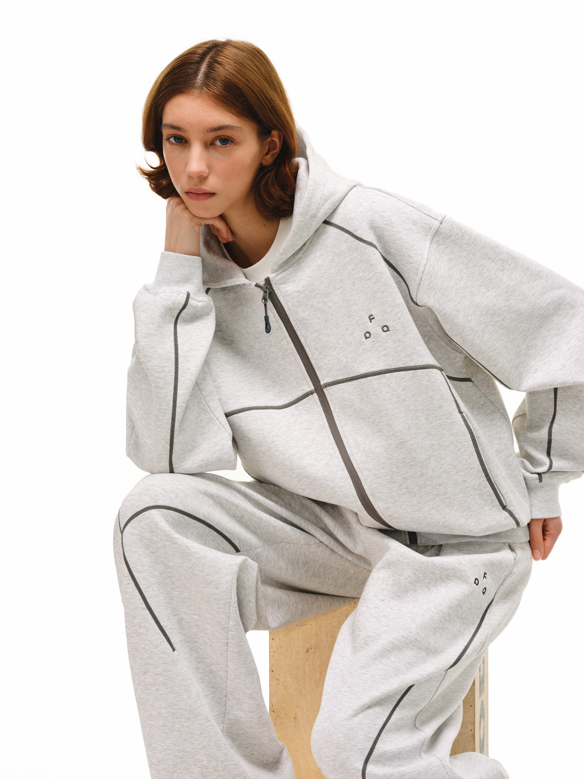 FPA Color-Block Hassel Zip-Up Hoodie – Spring Casual Unisex Loose-Fit Hooded Cardigan Jacket