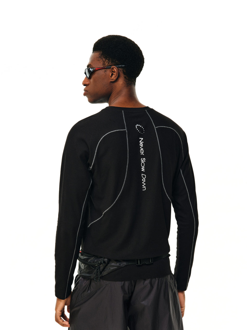 FPA Fish Scale Mesh High-Stretch Breathable Contrast Long-Sleeve Basic Logo Round Neck Autumn Couple Fitted Sports T-Shirt