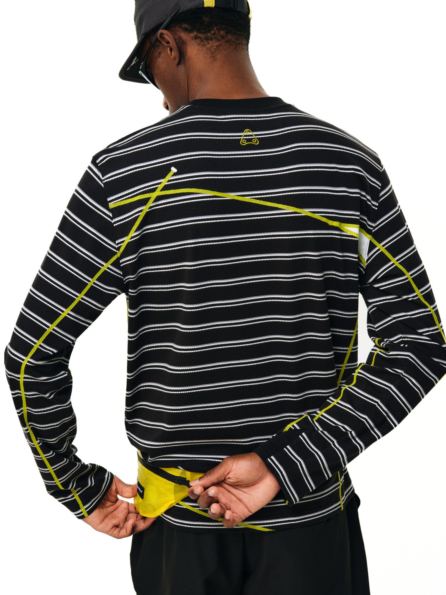 FPA Textured Stripe Long-Sleeve Tee – Casual Sports Contrast Color Crew Neck Unisex T-Shirt