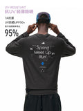 FPA Men's and Women's Long Sleeve Outdoor Casual Sports Color-Blocked Printed T-Shirt with Antibacterial Yarn, Lightweight, Round Neck, Couple Style