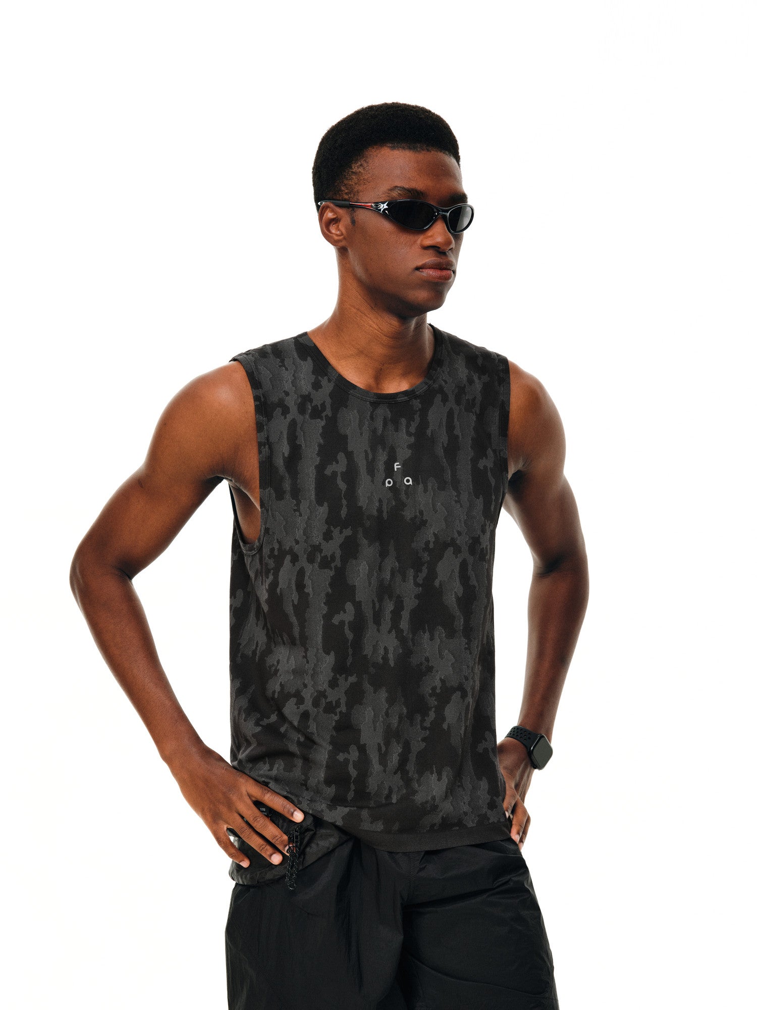 FPA One-Piece Knit Sports Camo Vest 2026 Summer New Outdoor Fitness Running Basketball Sleeveless T-Shirt for Men