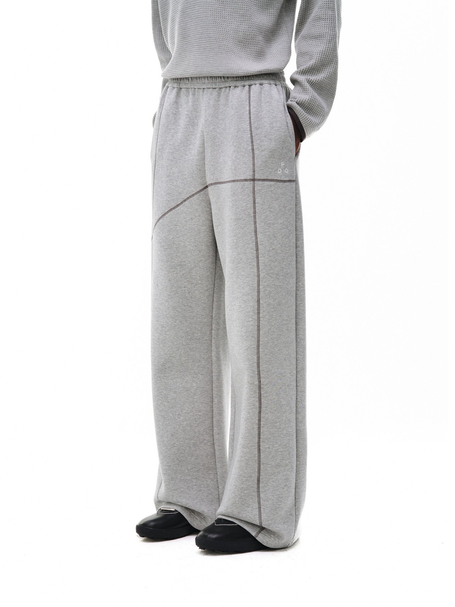 FPA Thermostatic Anti-Pilling Air Layer Space Cotton Sweatpants Straight-Leg Loose High-Design Casual Pants for Men