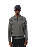 FPA Half-Zip Heather Yarn Anti-Bacterial Long Sleeve Outdoor Sports Cycling Contrast Color Print Autumn T-Shirt for Men