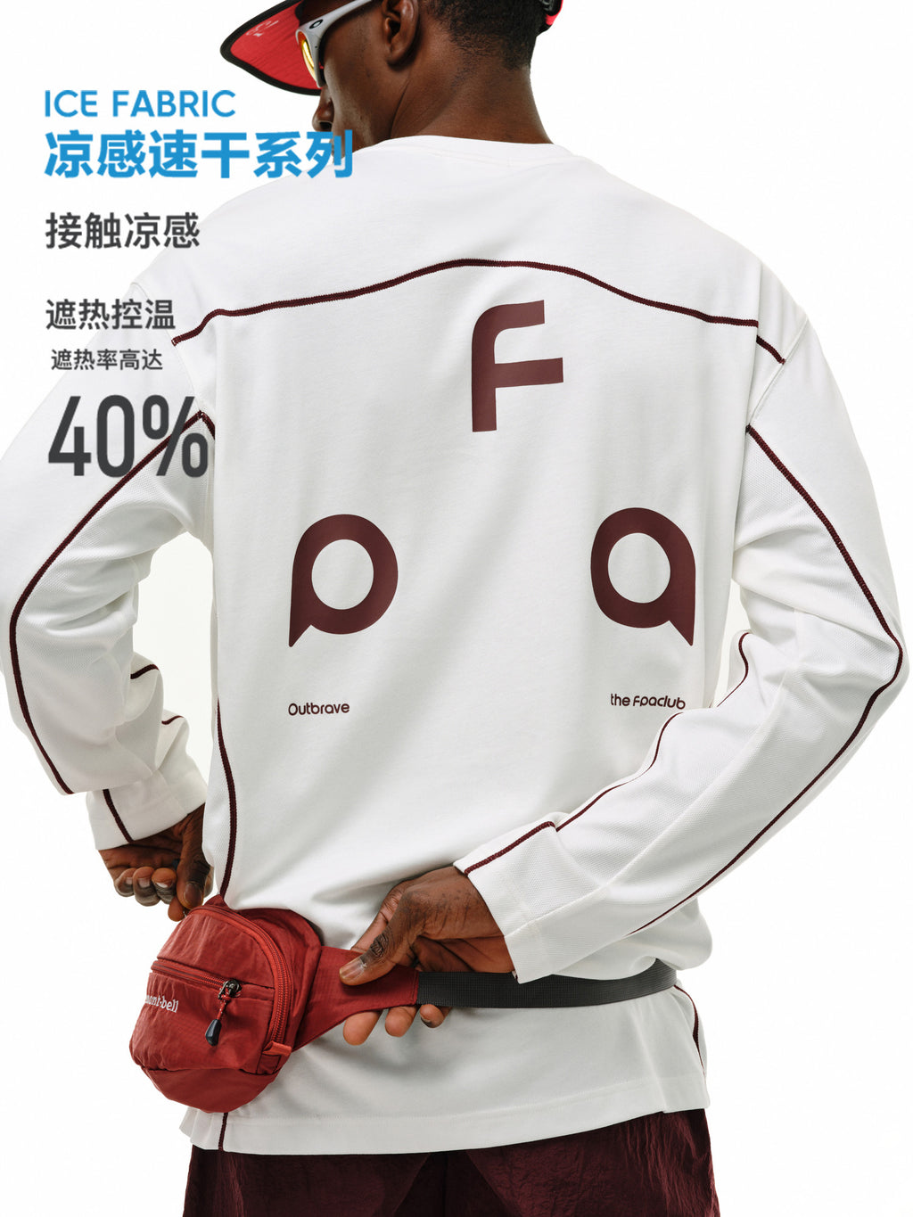 FPA Cool-Touch Quick-Dry Long-Sleeve Sports Shirt - Chinese Streetwear Contrast Stitching Couple Outdoor Spring T-Shirt for Men