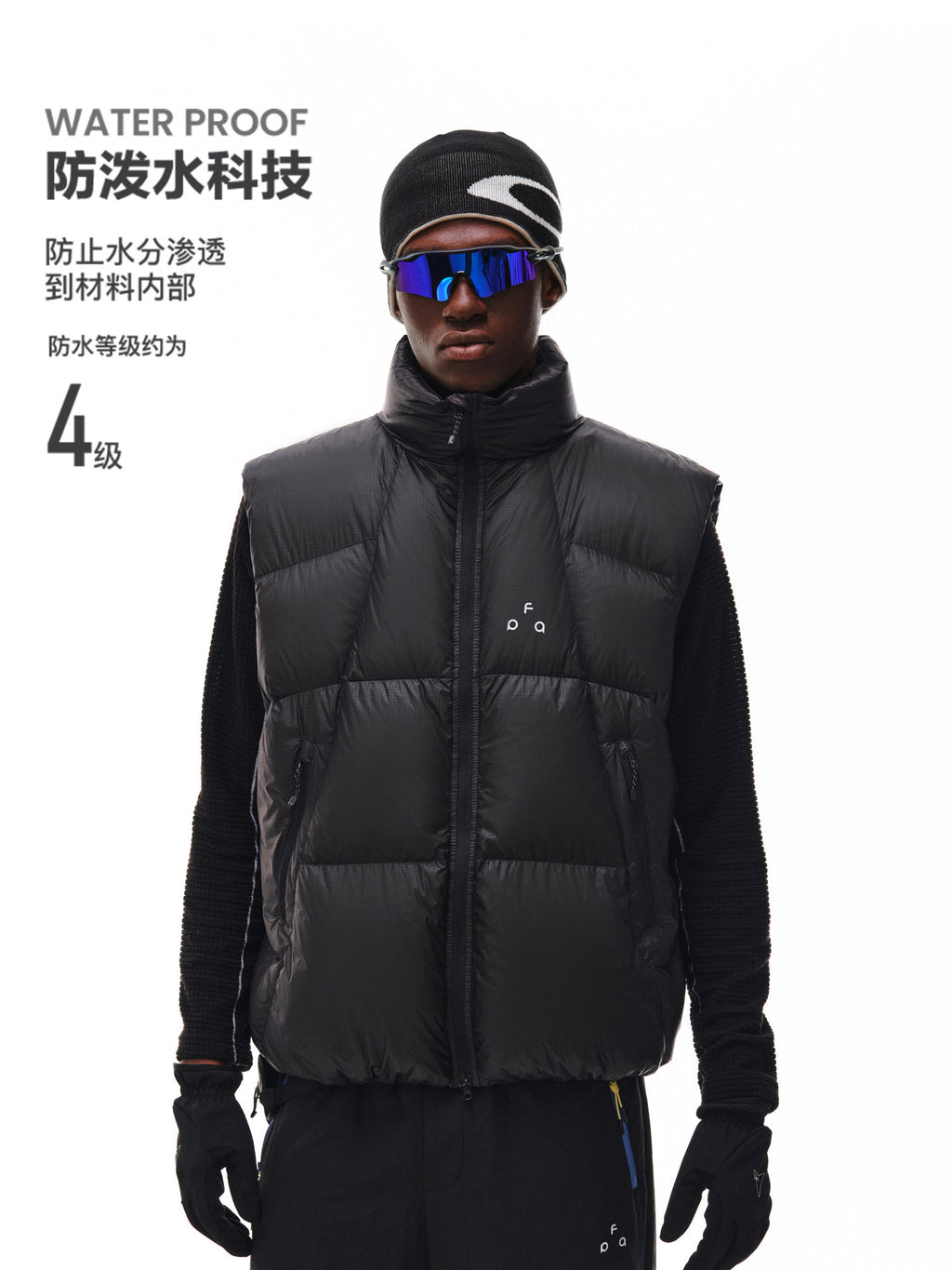 FPA Transparent Grid Stand Collar Down Vest - 2026 New Winter Thickened Warm Couple Sleeveless Down Jacket for Men