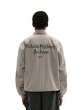 FPA Printed Letter Basic Patent Leather Jacket - Spring/Fall Lightweight Casual Stand Collar Unisex Chinese Streetwear Coat