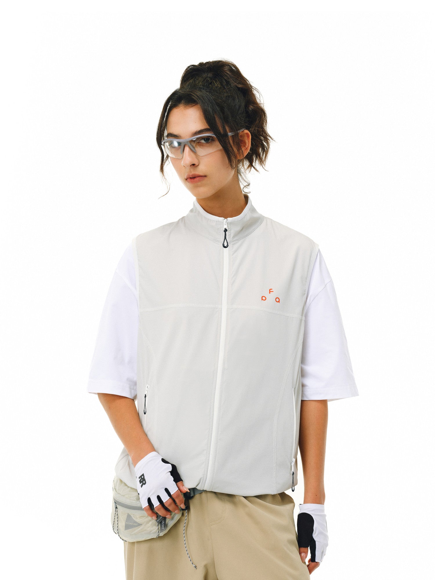 FPA Three-Proof High Moisture Permeability Lightweight Hasso Vest Sleeveless Jacket Summer Zipper Sport Chinese Style Men's White