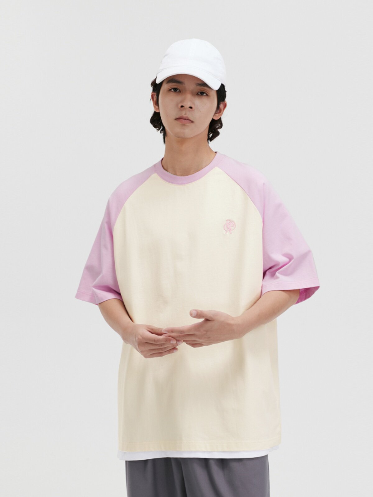 FPA Raglan Sleeve Embroidered Short-Sleeve Crew Neck Casual T-Shirt for Men – Summer Unisex Streetwear