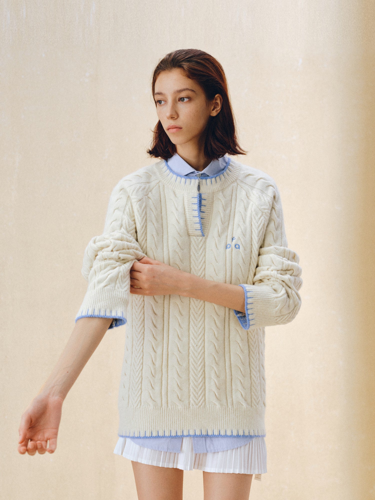 FPA Henry Neck Casual Pullover Sweater – Retro V-Neck Design, Premium Knit Couple Sweater for Spring & Autumn