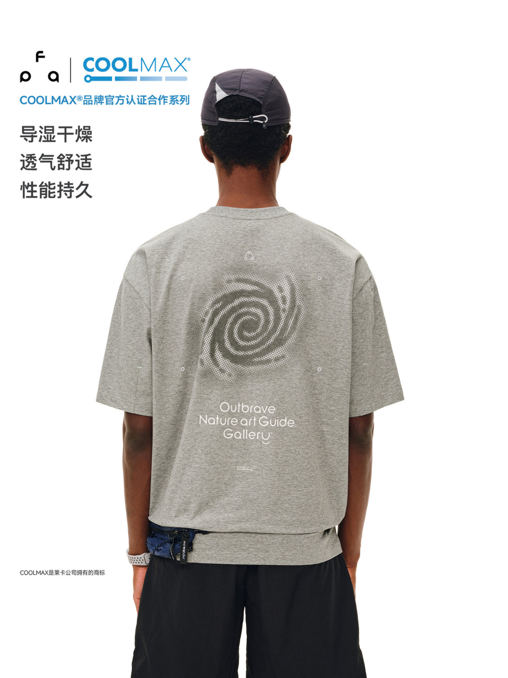 FPA COOLMAX Reflective Dot Stitch Print Quick-Dry Short Sleeve T-Shirt for Couples, Summer Cool Feeling