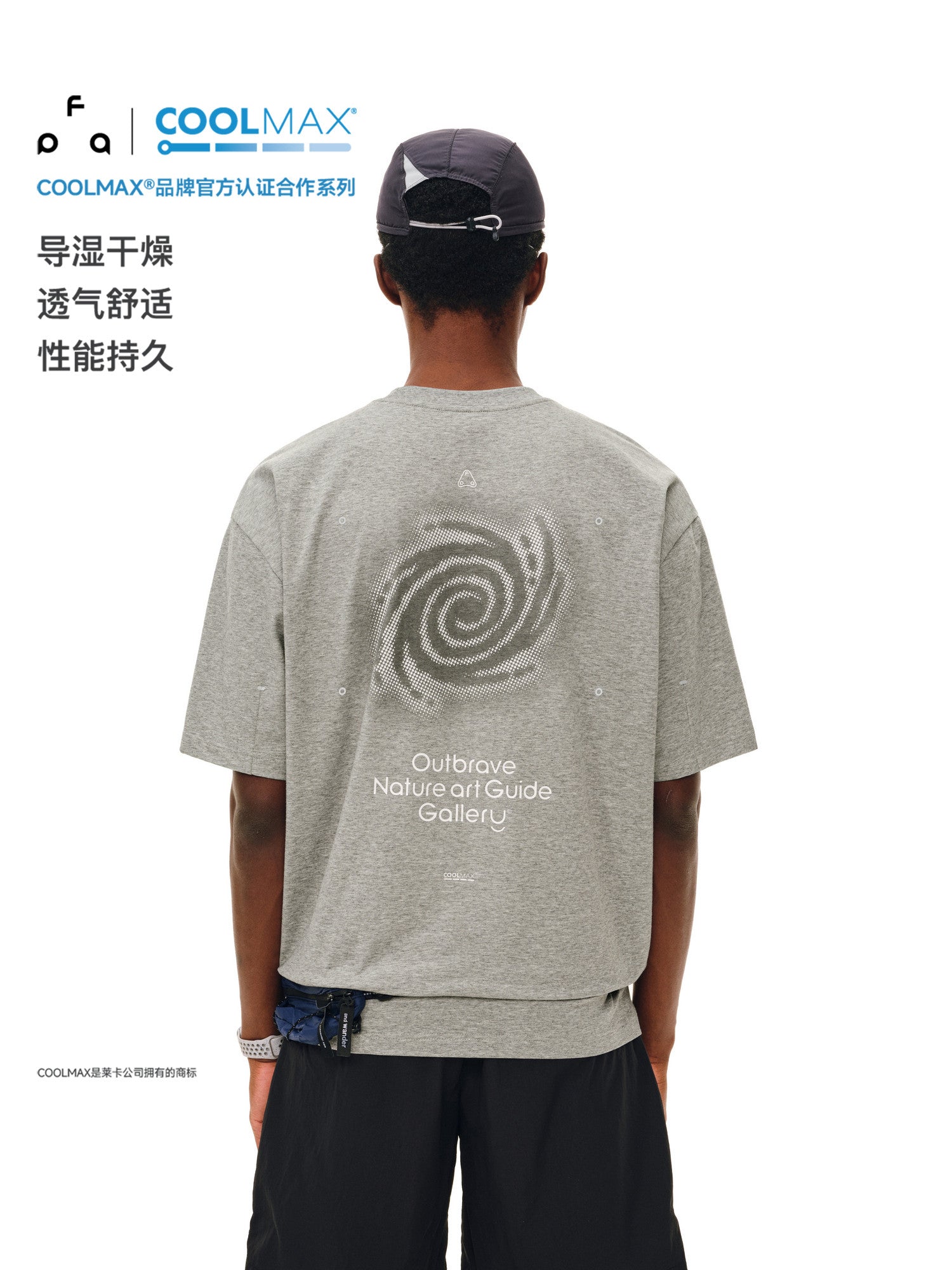 FPA COOLMAX Reflective Dot Stitch Print Quick-Dry Short Sleeve T-Shirt for Couples, Summer Cool Feeling