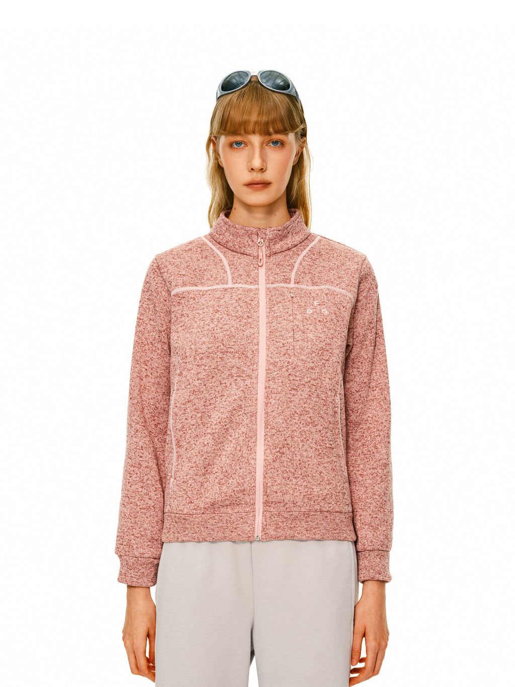 FPA Fancy Yarn Fleece Stand Collar Jacket – Casual Outdoor Sports Couple Style Zip-Up Coat for Spring/Autumn