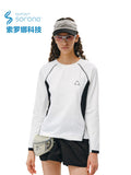 FPA Hasso Sports Paneled T-Shirt for Women 2026 New Spring/Autumn Round Neck Casual White Contrast Color Tee