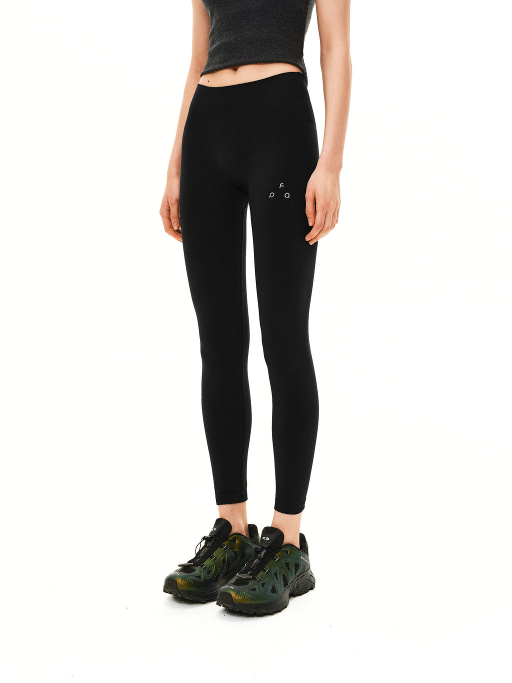 FPA Small Logo Skin-Friendly Yoga Pants High-Waist Tummy Control Lifting Buttock Shaping Tight Shark Pants for Women