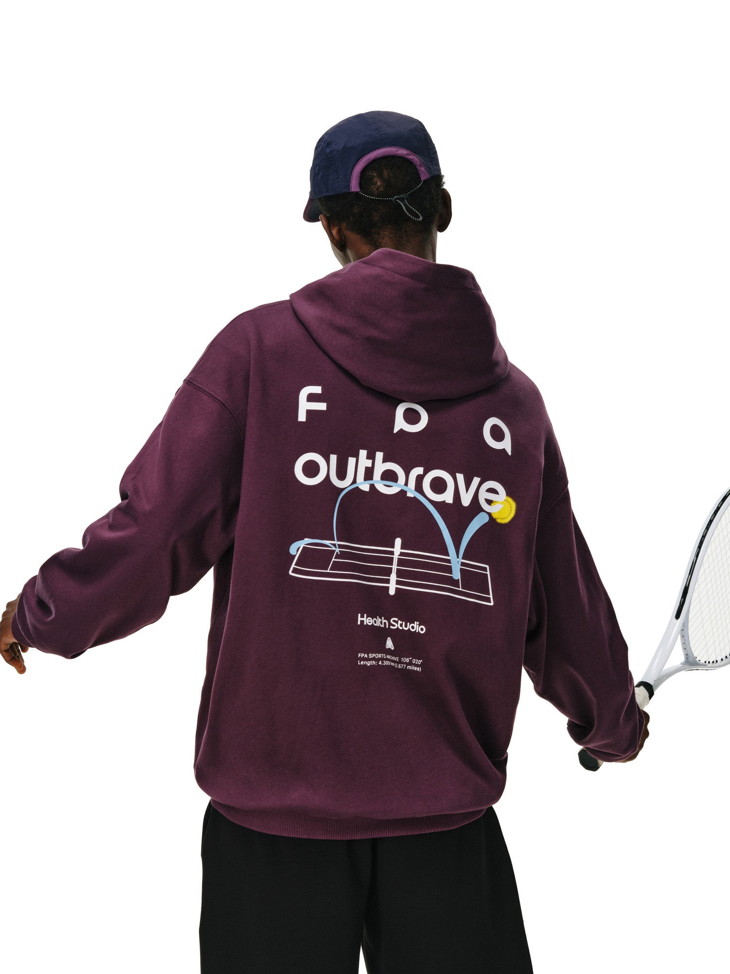 FPA Tennis Print Hooded Sweatshirt