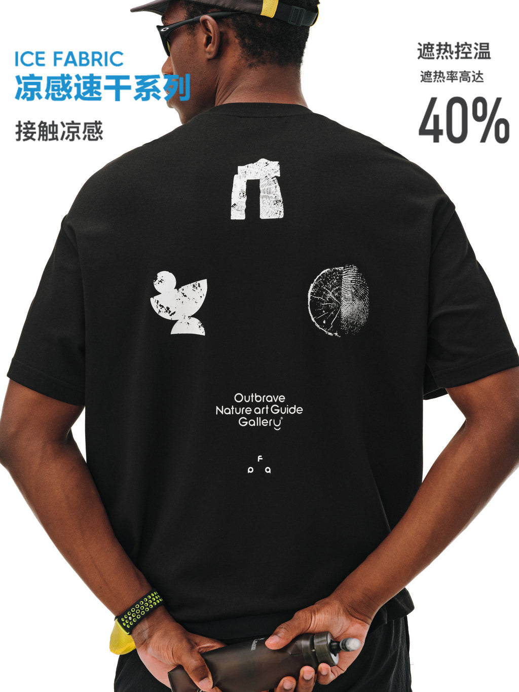 FPA Natural Elements Triangle Graphic Athletic Short Sleeve T-Shirt - Summer Crew Neck Couples Outdoor Quick-Dry Tee
