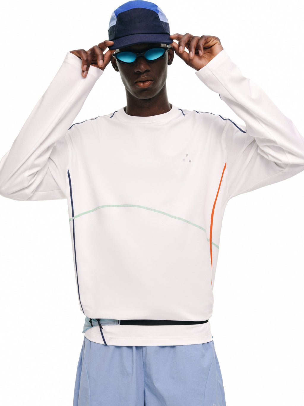 FPA Coolmax Color-Block Curve Long-Sleeve T-Shirt for Men and Women – Quick-Dry Breathable Athletic Top