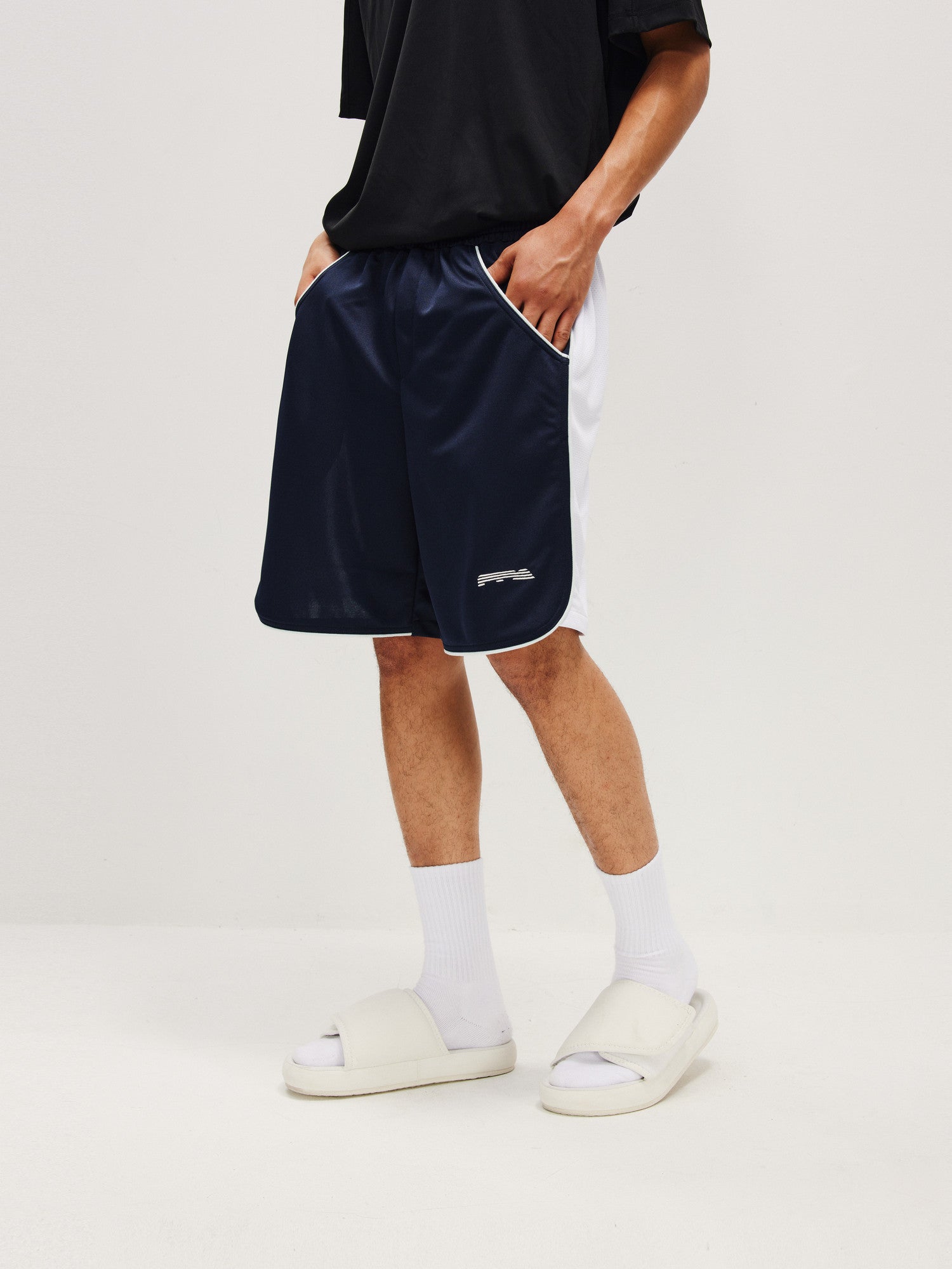 FPA Color-Block Basketball Shorts – Chinese Streetwear Summer Loose Fit Athletic Mid-Length 5-Pocket Shorts