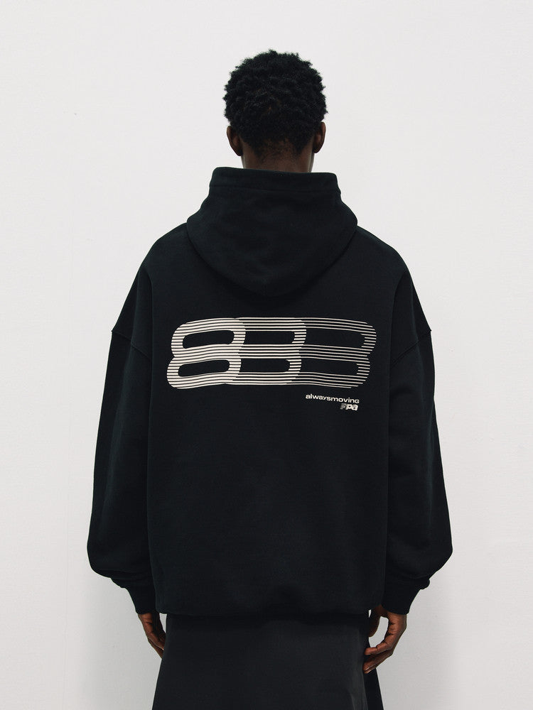 FPA Gradient Track Graphic Hoodie - Chinese Streetwear Spring Casual Heavyweight American Style Hooded Sweatshirt for Men