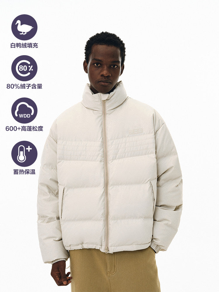FPA Matte Four-Bar Down Jacket Winter Thick Warm Loose Stand Collar Chinese Streetwear Coat for Men