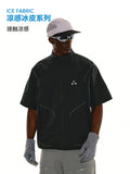 FPA Cool-Touch Structured Outdoor Short-Sleeve Jacket Shirt | Summer Loose-Fit Zip-Up Stand-Collar Shirt for Men