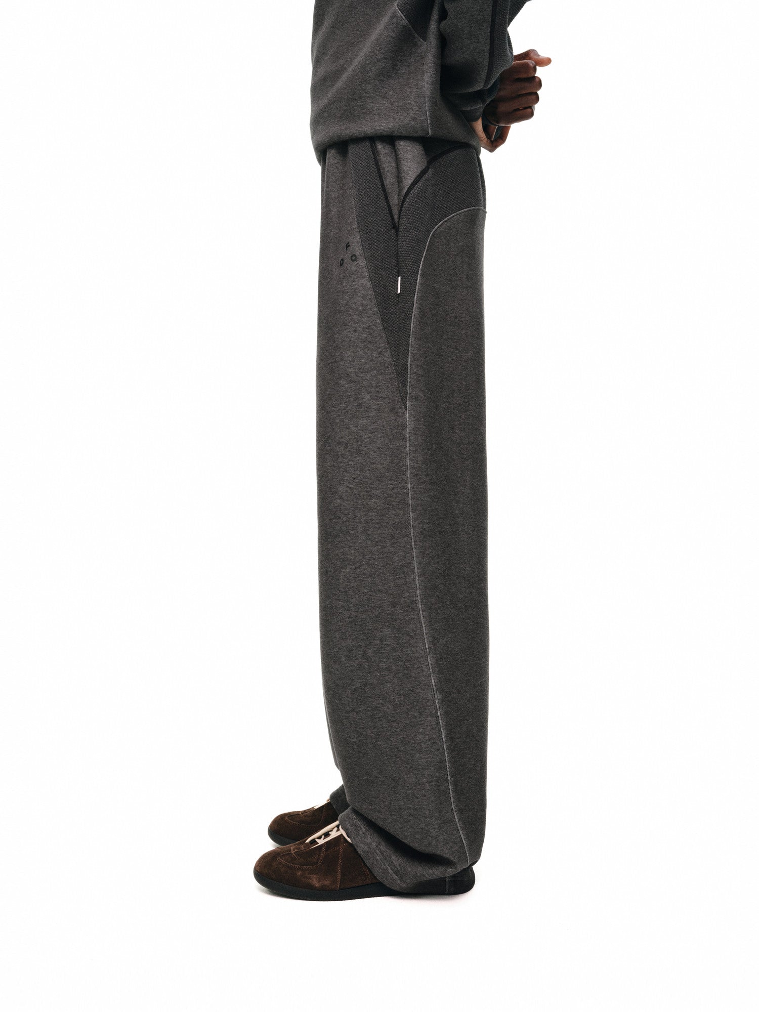 FPA THERMOLITE Paneled Knit Pants Set - Casual Sports Loose Straight-Leg Pants for Men, Spring/Autumn