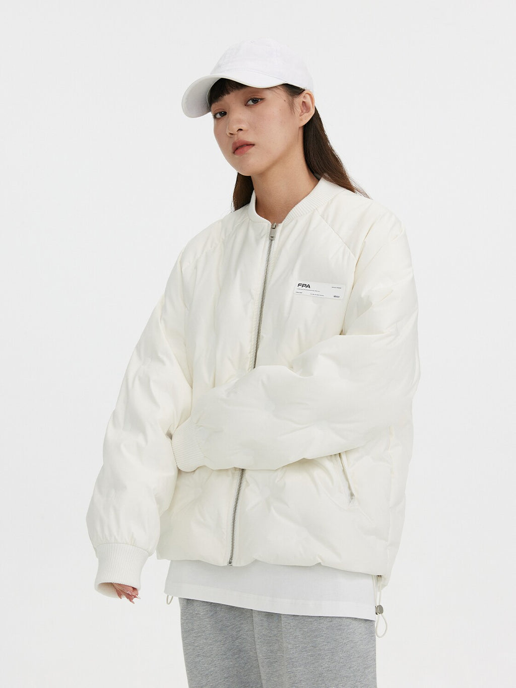 FPA Baseball Print Short Down Jacket – Chinese Streetwear Couple's Winter Thick Loose Warm Coat for Men